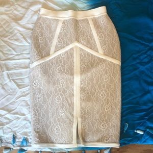 White lace The Girl Code skirt - size 6